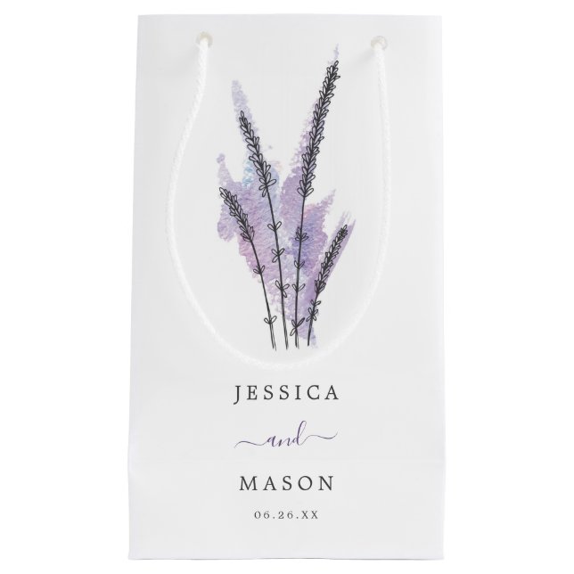 Minimal Lavender Hotel Bröllop Gift-flagga (Framsidan)