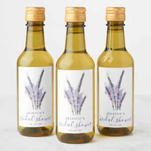 Minimal Lavender Möhippa Mini Vin-etikett Vinetikett