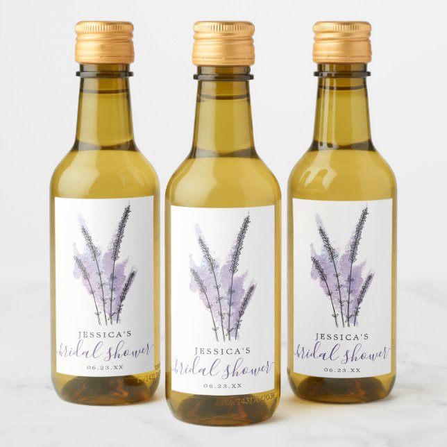 Minimal Lavender Möhippa Mini Vin-etikett Vinetikett (Flaskor)