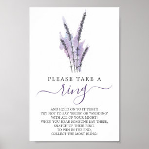 Minimal Lavender Möhippa Ring-spel Poster