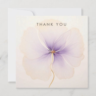 Minimal Lavender Watercolor Flower Tack Kort