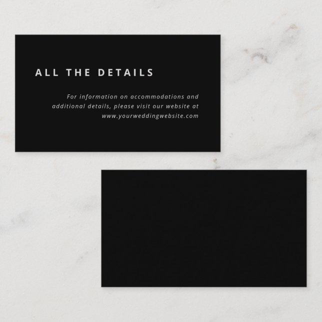 Minimal layout | Information om Black och Grått Br Tilläggskort (Fram/baksida)