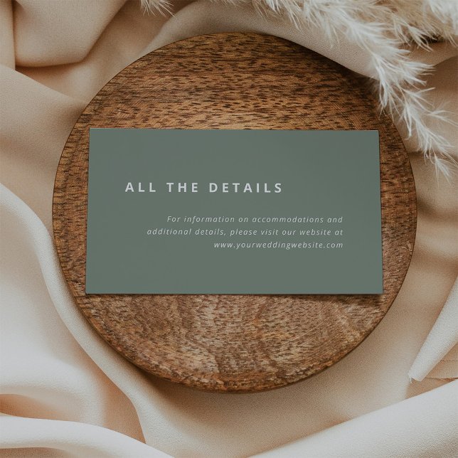 Minimal layout | Information om Sage Grönt Bröllop Tilläggskort (Skapare uppladdad)