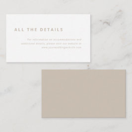 Minimal layout | Information om White with Beige B Tilläggskort
