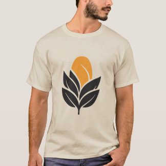 Minimal Leaf Sun Natur Tillväxt Ekologisk T-Shirt