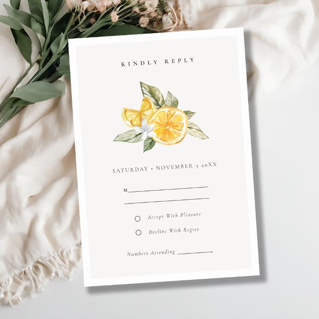 Minimal Lemon Botanical Boho Bröllop OSA (Skapare uppladdad)