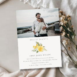 Minimal Lemon Fauna Photo Möhippa Inbjudan