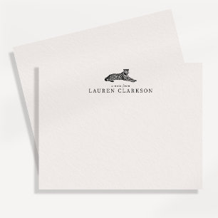 Minimal Leopard Personlig Notkortsedel Inbjudningar