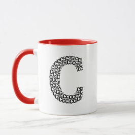 Minimal Letter C Typography Mug Mugg