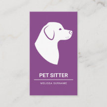 Minimal Lila & vit Hund Silhouette - Pet Sitter
