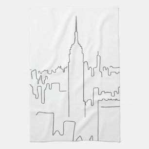 Minimal linje för New York City Kökshandduk