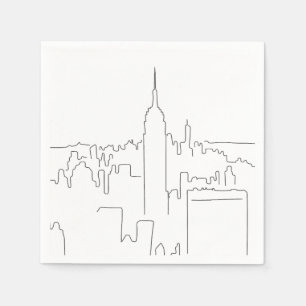 Minimal linje för New York City Pappersservett