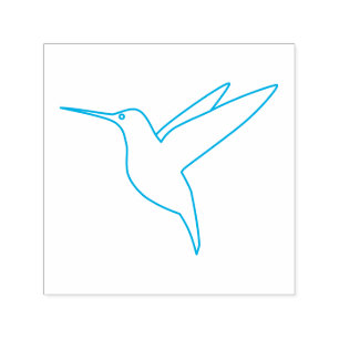 Minimal linjeart Hummingbird Självfärgande Stämpel