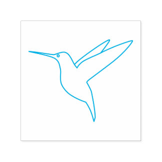 Minimal linjeart Hummingbird Självfärgande Stämpel