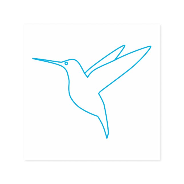 Minimal linjeart Hummingbird Självfärgande Stämpel (Design)