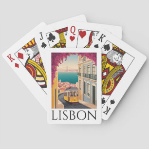 Minimal Lisbon Portugal Vintage Resor Arkitektur K Casinokort