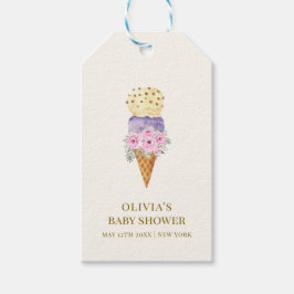 Minimal, liten blomskotskop, babyskor för cram presentetikett