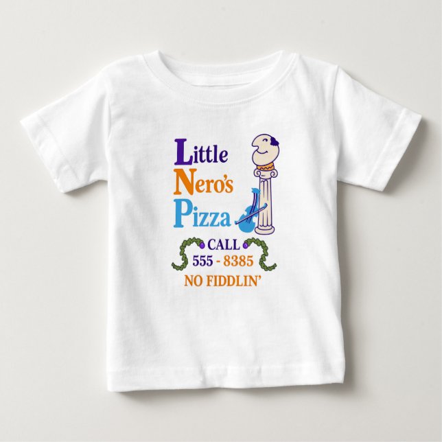 Minimal Little Nero’s Pizza T Shirt (Framsida)