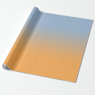 Minimal ljusblå till Orange Ombré Presentpapper