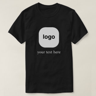 Minimal logodesign med anpassad text t shirt