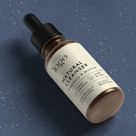 Minimal Logotyp 2OZ Dropper Flaska Vattentät Etike Mat Etiketter