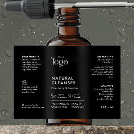 Minimal logotyp 2OZ Dropper Flaska Vattentät Etike Mat Etiketter