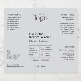 Minimal logotyp 8 OZ kosmetisk flaska vattentät et