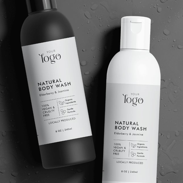 Minimal logotyp 8 OZ kosmetisk flaska vattentät et (Skapare uppladdad)