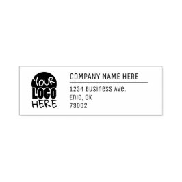 Minimal Logotyp Business Return-post Adress Självfärgande Stämpel