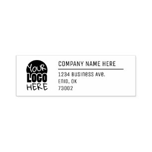 Minimal Logotyp Business Return-post Adress Självfärgande Stämpel
