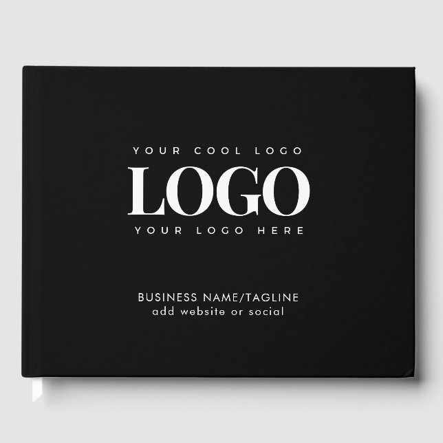 Minimal Logotyp för Anpassningsbar av svartvita fö Gästböcker (Framsida)