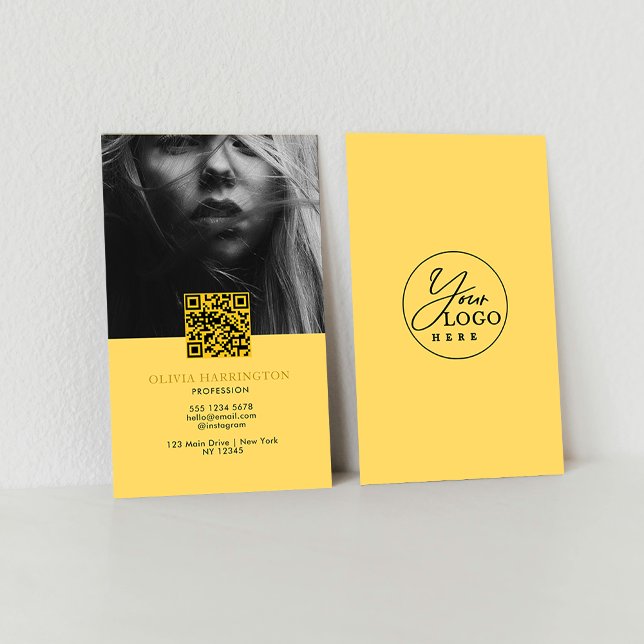 Minimal Logotyp för  av Mustard-Gult, fotoQR-kod Visitkort (Skapare uppladdad)