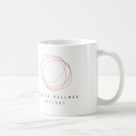 Minimal Logotyp för designern i Ro Guld Kaffemugg