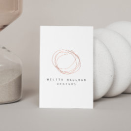 Minimal Logotyp för designern i Ro Guld Visitkort