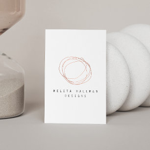 Minimal Logotyp för designern i Ro Guld Visitkort