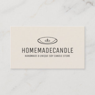 Minimal Logotyp för homemade ljus-Vax-tråd Visitkort