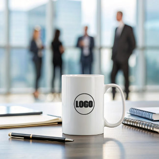 Minimal Logotyp för svartvit varumärke för företag Kaffemugg