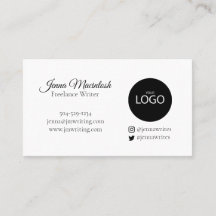 Minimal Logotyp Instagram Twitter Handle Black Whi