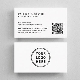 Minimal Logotyp QR-kod Professionell Visitkort