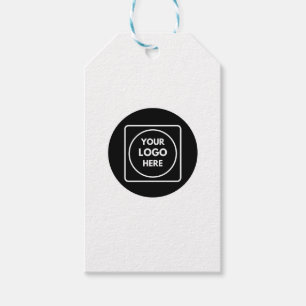 Minimal Logotyp QR Text Affärsetikett prislappar Presentetikett