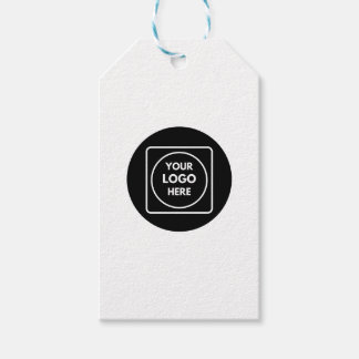 Minimal Logotyp QR Text Affärsetikett prislappar Presentetikett