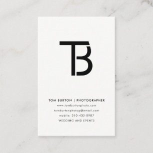 Minimal Logotyp, svart och vitt foto Visitkort
