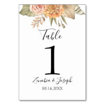 Minimal Löv Boho Blommigt Bröllop