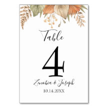 Minimal Löv Boho Blommigt Bröllop