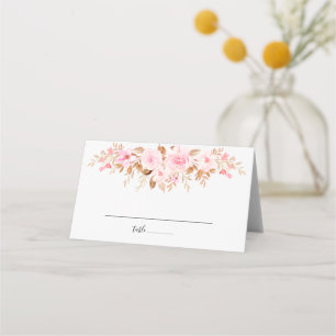 Minimal Löv Boho Blommigt Bröllop Placeringskort