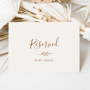 Minimal Löv Boho Cream Reserved Sign