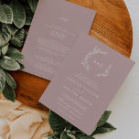 Minimal Löv | Dusty Ro all på en Bröllop Inbjudningar<br><div class="desc">Det minsta löv dammiga ro i en bröllopsinbjudan är perfekt för en boho bröllop. Den romantiska designen har en enkel grey silhouette i en solid rosa med klassisk minimalistisk boho stil. Anpassa med parets första initialer. Spara papper genom att inkludera uppgifterna på baksidan av bröllopsinbjudan i stället för på ett...</div>