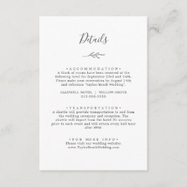 Minimal Löv | Grått--informationskort för Mörk Tilläggskort