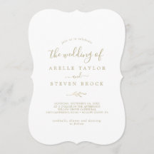 Minimal Löv | Guld Monogram Bröllop tillbaka