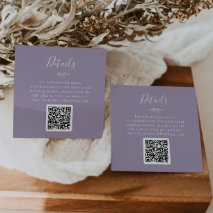 Minimal Löv Information om Lavender QR Code Bröl Tilläggskort